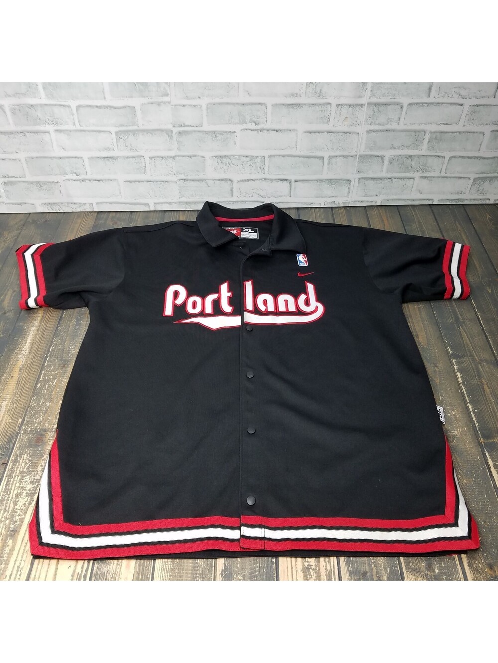 Portland Trail Blazers Basketball NBA Warm Up Nike Jersey Size XL **READ INFO**